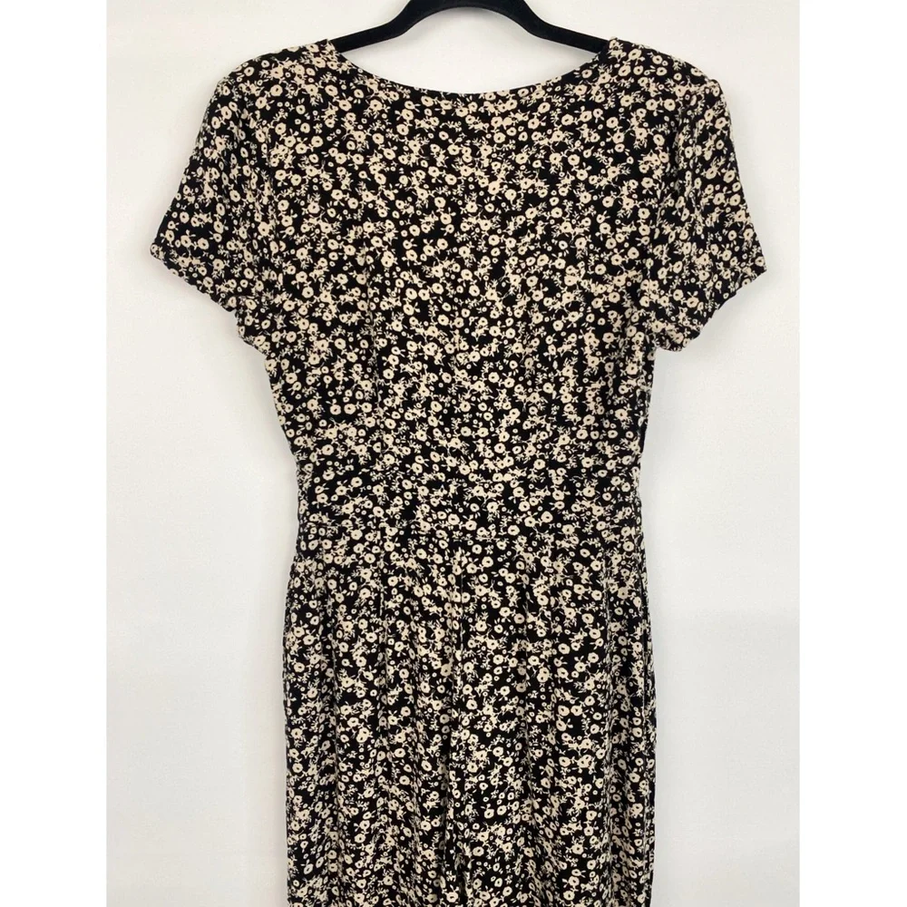 Free People Floral Jumpsuit 2 Black‎ Whimsigoth Ditsy Wide Leg Fairy Grunge
